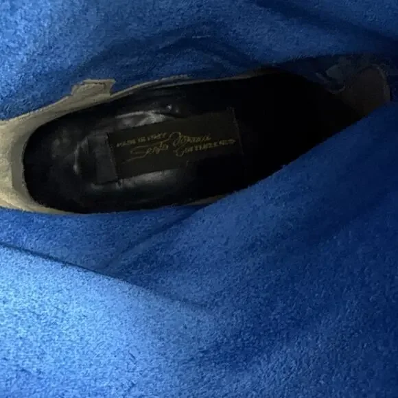 Sesto Meucci Blue Italian Leather Boots Women's 6 Western Style Cowgirl Cowboy - Picture 12 of 12